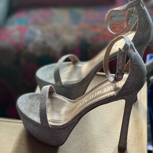 STILETTO SANDALS NWOB
(GUN METAL) COLOR
